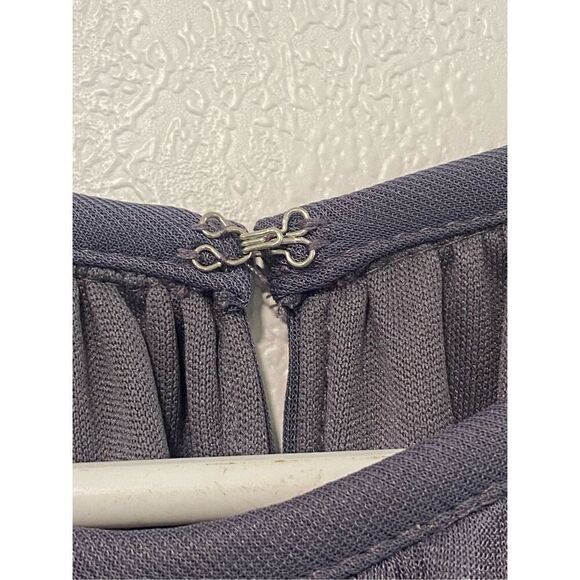 David’s Bridal Long High Neck Mesh Gown | Pewter | Size 6 | Formal Bridesmaid Pr - Picture 7 of 9